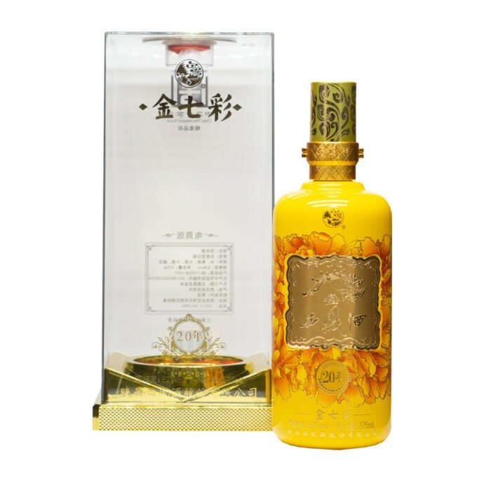 XiFeng Jiu Yellow 20 year Rainbow Baijiu China 52% ABV 104° Proof 375ml x 6