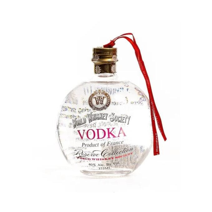 World of Whiskey Society Vodka Christmas Ball France Gift Box Figurine 40% ABV 80° Proof 375ml x 24